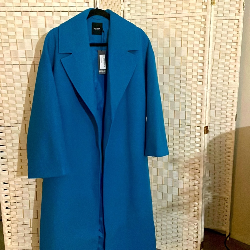 Blue beauty! Nasty Gal Collection, US 1 / Eur 32 / UK 4, Fits Relaxed, Wool Look